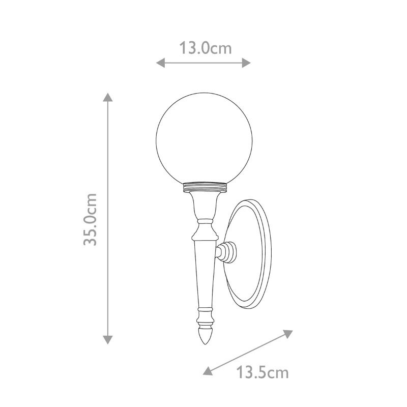 Elstead Lighting LED Badkamerarmatuur Dryden | 3W 3000K 300Lm 830 | IP44 | Dimbaar | Polished Brass