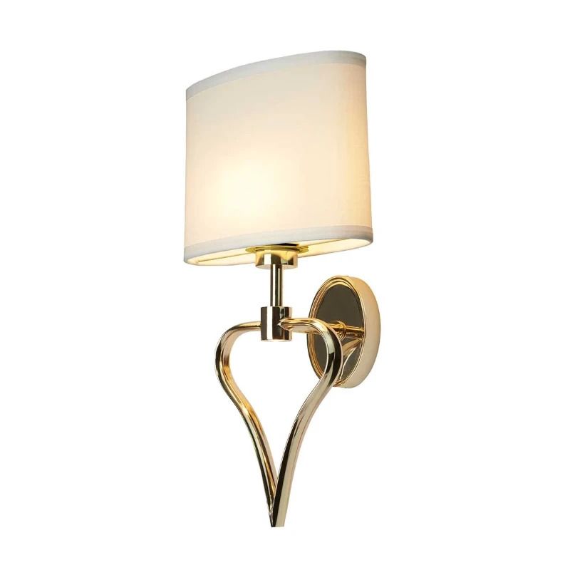 Elstead Lighting LED Badkamerarmatuur Falmouth | 3W 3000K 300Lm 830 | IP44 | French Gold/ White Shade