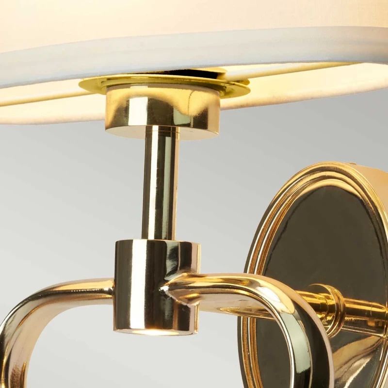 Elstead Lighting LED Badkamerarmatuur Falmouth | 3W 3000K 300Lm 830 | IP44 | French Gold/ White Shade