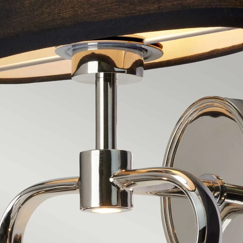Elstead Lighting LED Badkamerarmatuur Falmouth | 3W 3000K 300Lm 830 | IP44 | Polished Chrome/ Black Shade