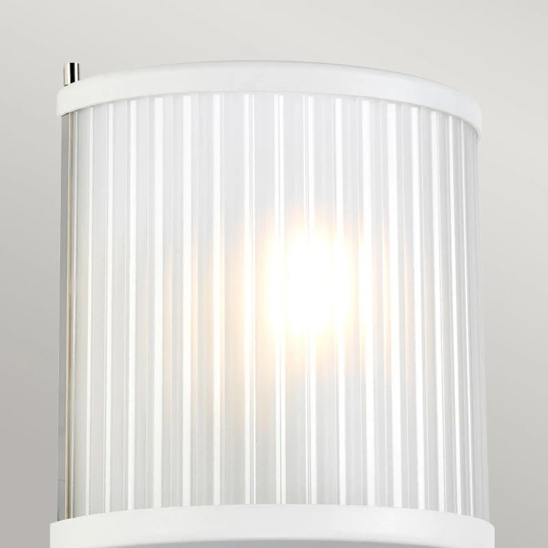 Elstead Lighting LED Wandlamp Corona | 1X E27 Max 60W | White Satin Painted/ Polished Nickel