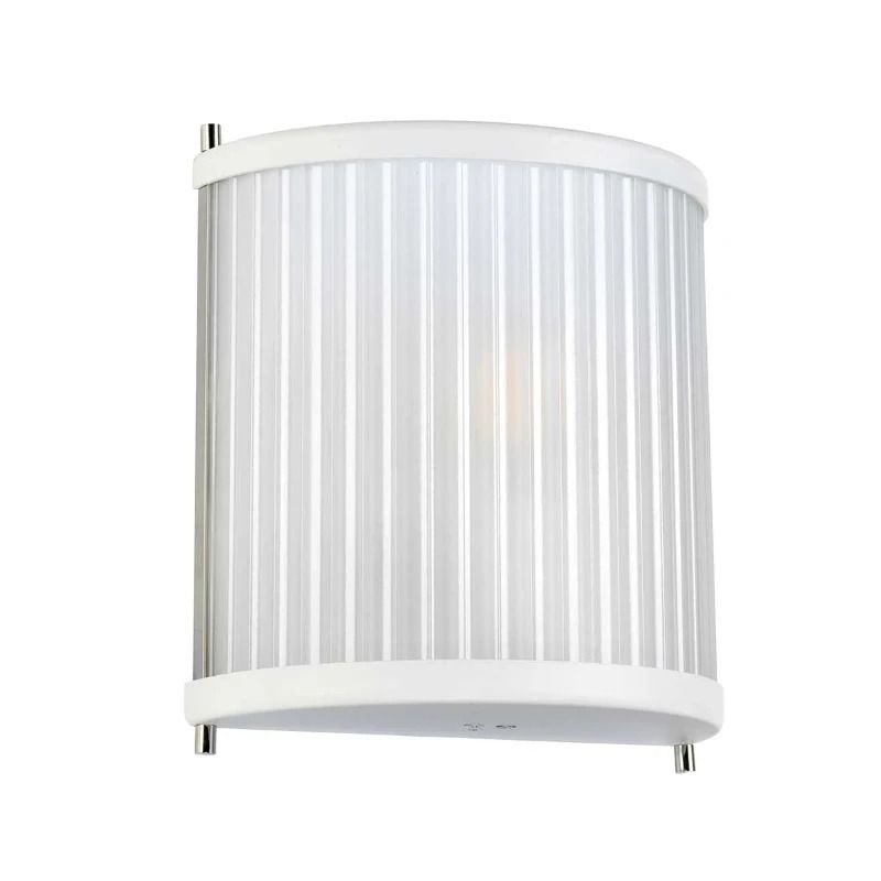 Elstead Lighting LED Wandlamp Corona | 1X E27 Max 60W | White Satin Painted/ Polished Nickel