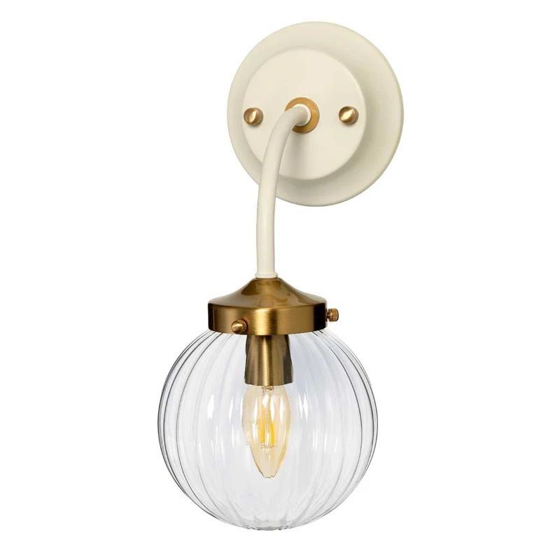 Elstead Lighting LED Wandlamp Cosmos | 1X E14 Max 8W | Cream Painted and Aged Brass