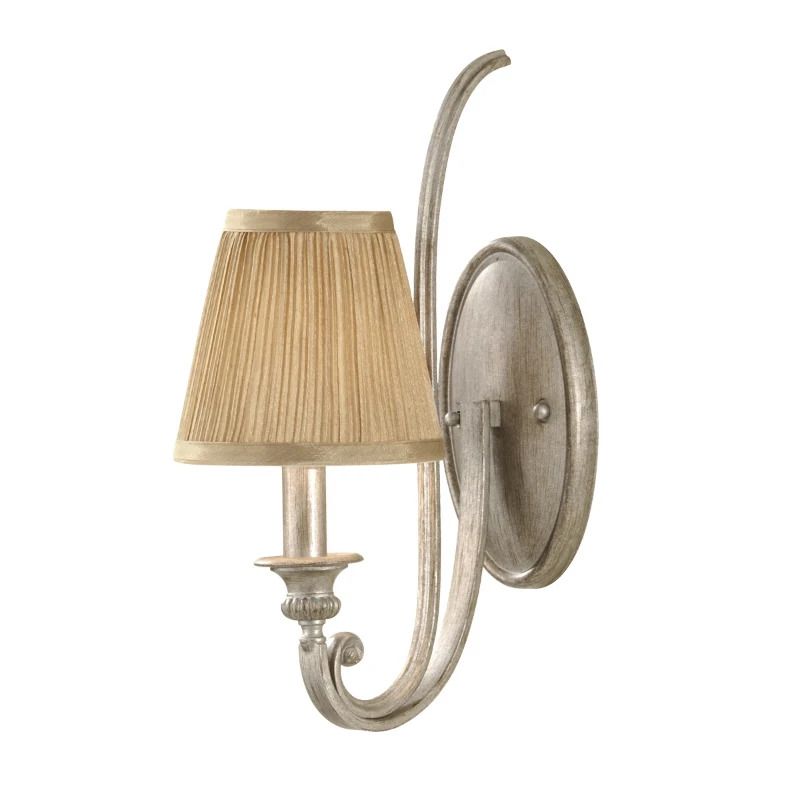 Feiss LED Wandlamp Abbey | 1X E14 Max 40W | Silver Sand