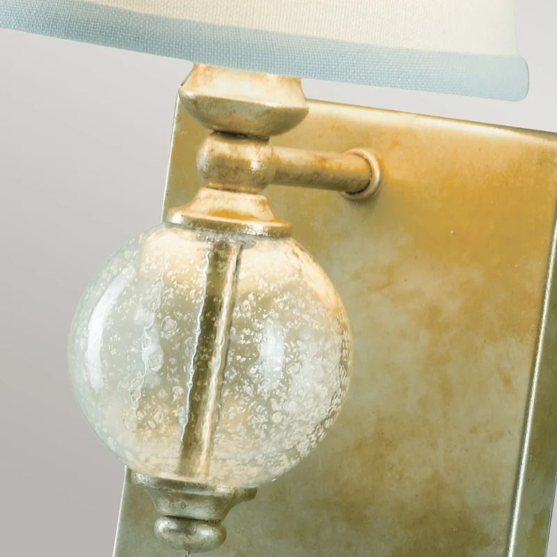 Feiss LED Wandlamp Argento | 1X E14 Max 40W | Oxidized Silver Leaf