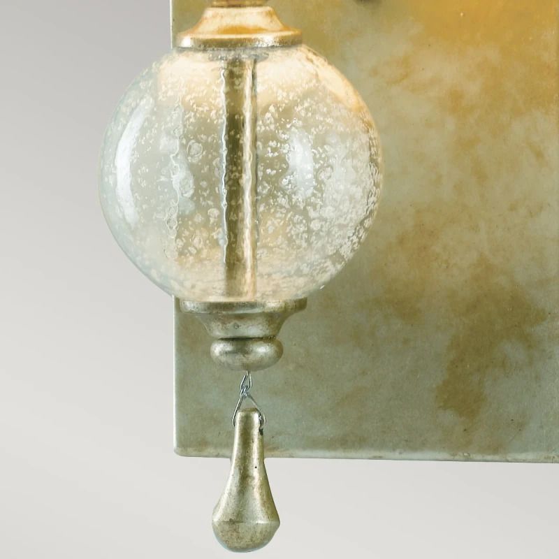 Feiss LED Wandlamp Argento | 1X E14 Max 40W | Oxidized Silver Leaf