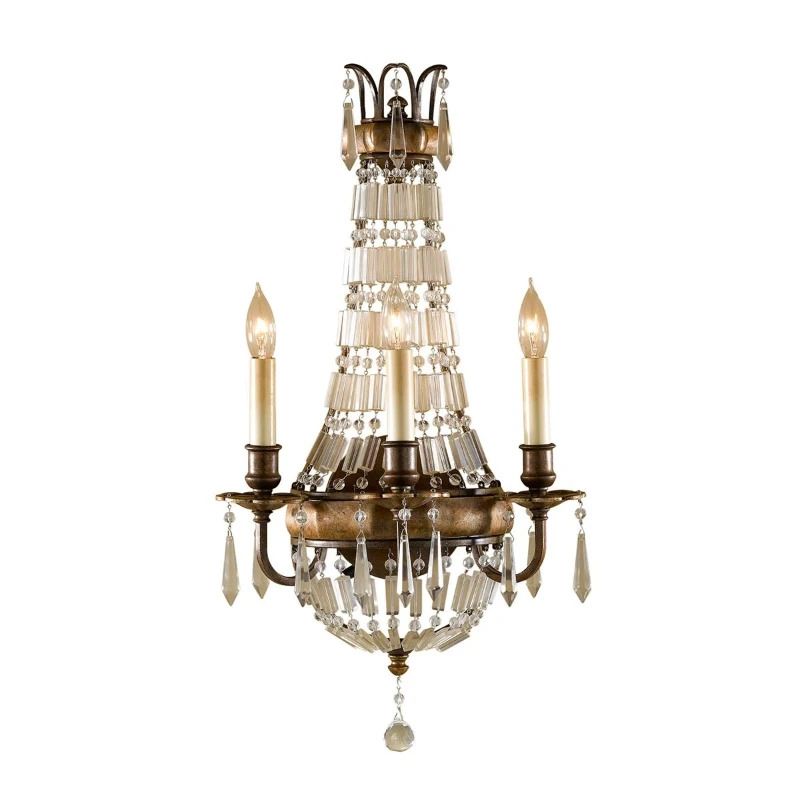 Feiss LED Wandlamp Bellini | 3X E14 Max 60W | Oxidized Bronze/British Bronze
