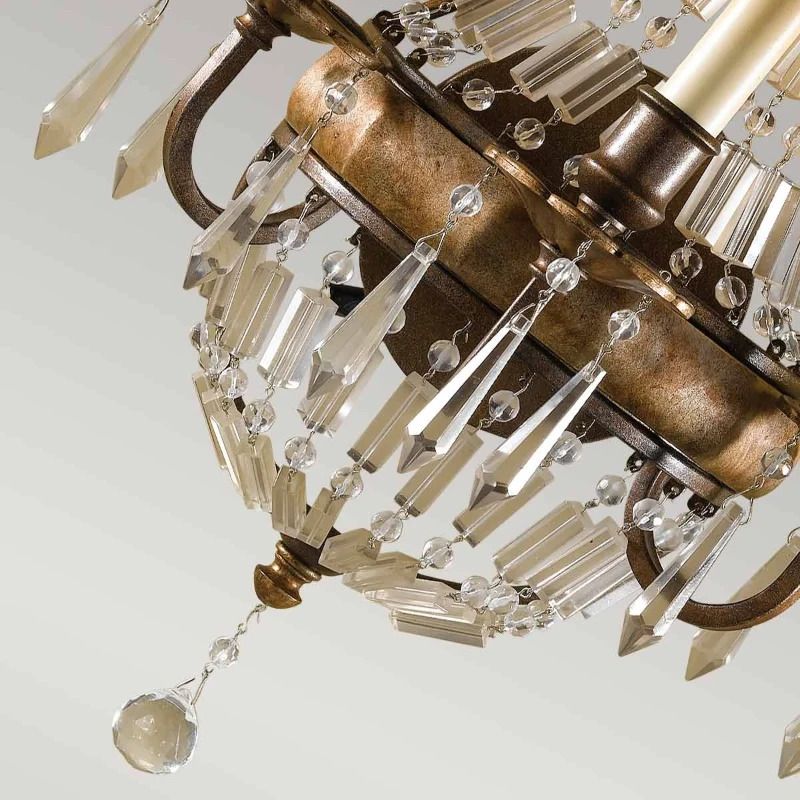 Feiss LED Wandlamp Bellini | 3X E14 Max 60W | Oxidized Bronze/British Bronze