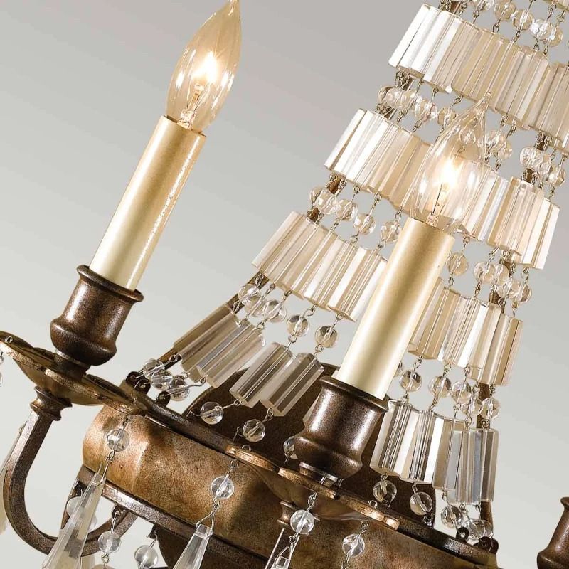 Feiss LED Wandlamp Bellini | 3X E14 Max 60W | Oxidized Bronze/British Bronze