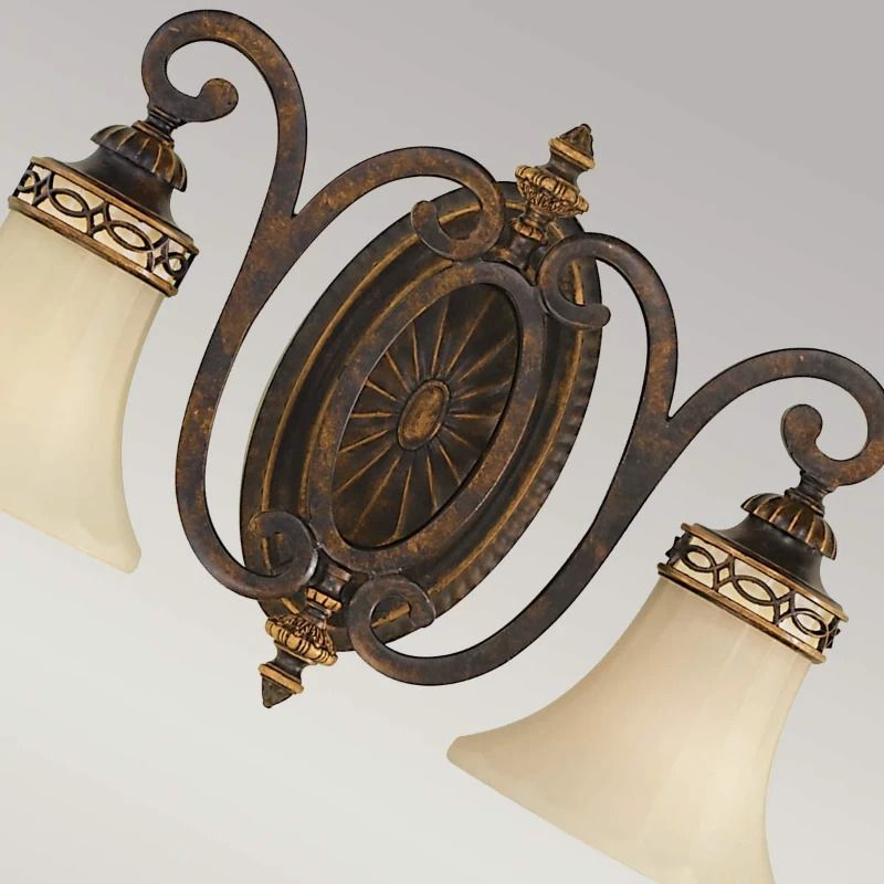 Feiss LED Wandlamp Drawing Room | 2X E27 Max 60W | Walnut