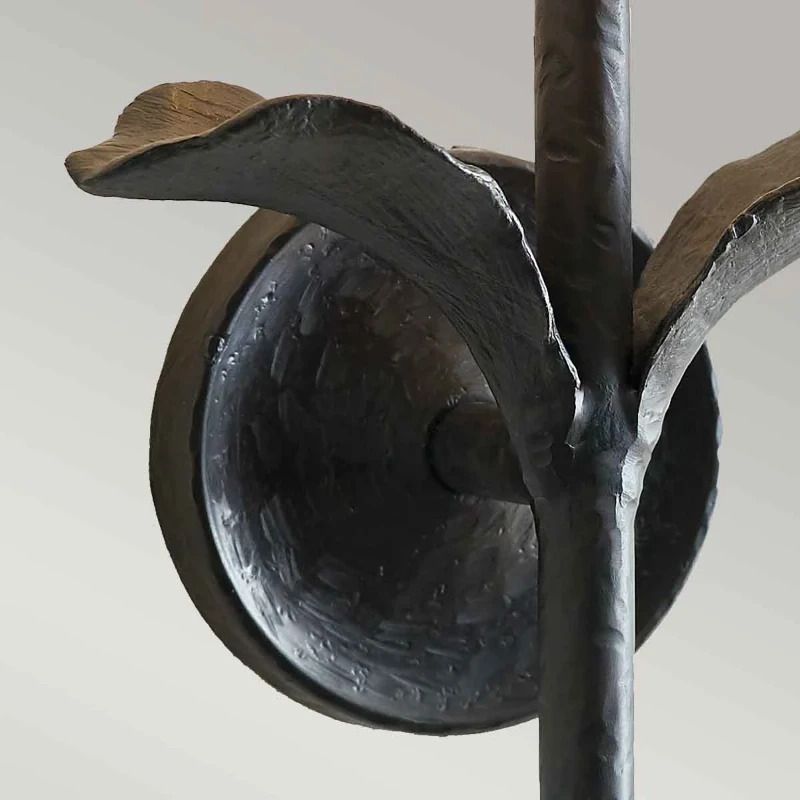 Feiss LED Wandlamp Georgia | 1X E27 Max 60W | Aged Iron and off white cotton shade