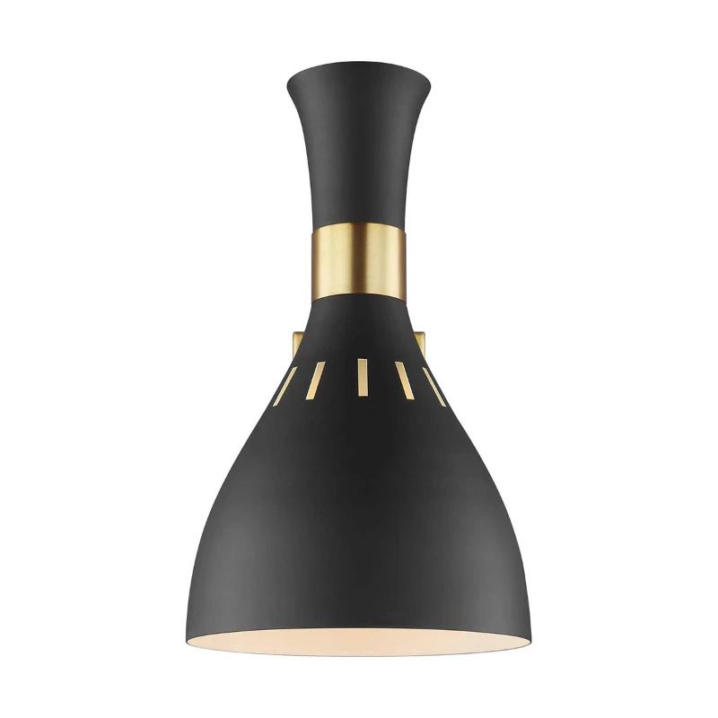 Feiss LED Wandlamp Joan | 1X E27 Max 60W | Midnight Black / Burnished Brass