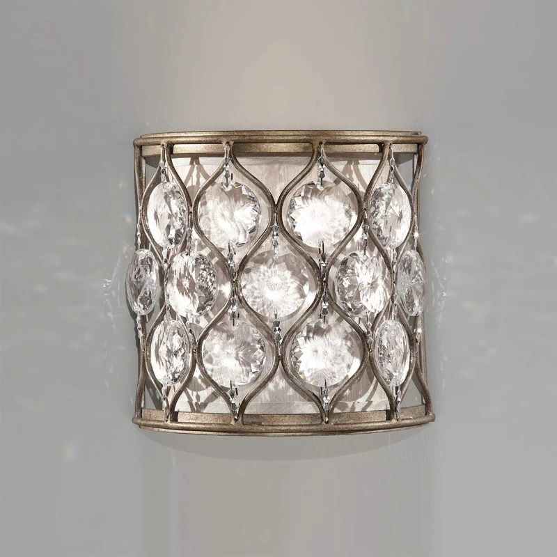 Feiss LED Wandlamp Lucia | 1X E14 Max 40W | Burnished Silver