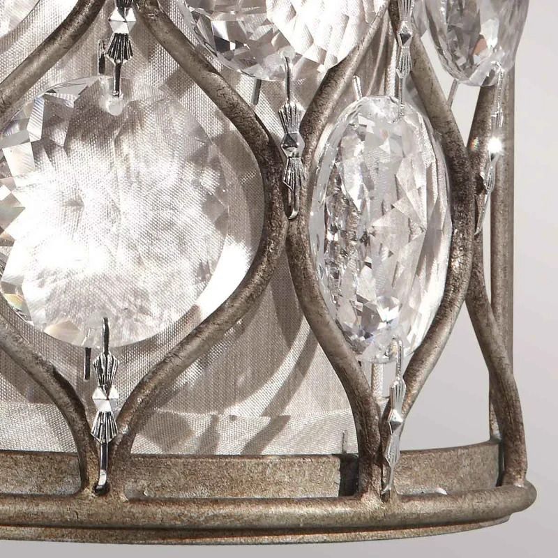 Feiss LED Wandlamp Lucia | 1X E14 Max 40W | Burnished Silver