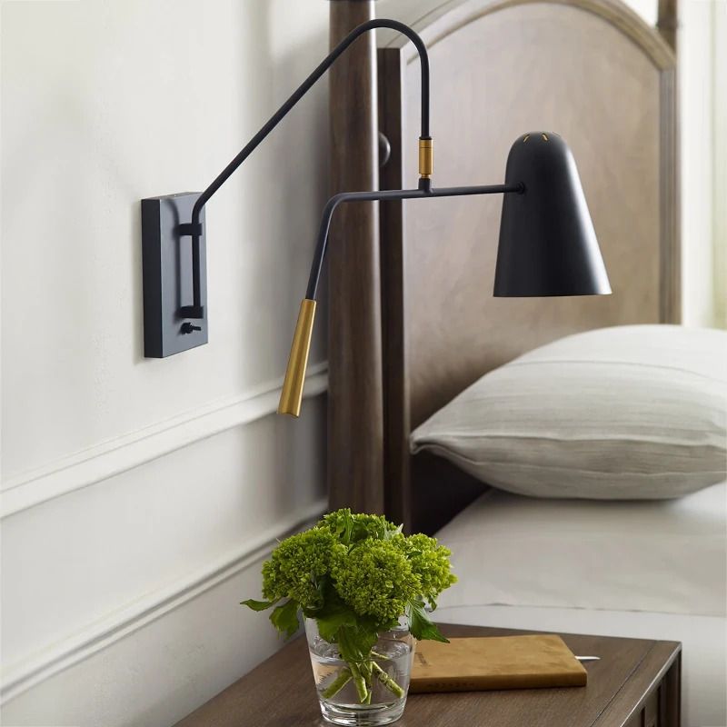 Feiss LED Wandlamp Simon | 1X E27 Max 60W | Midnight Black