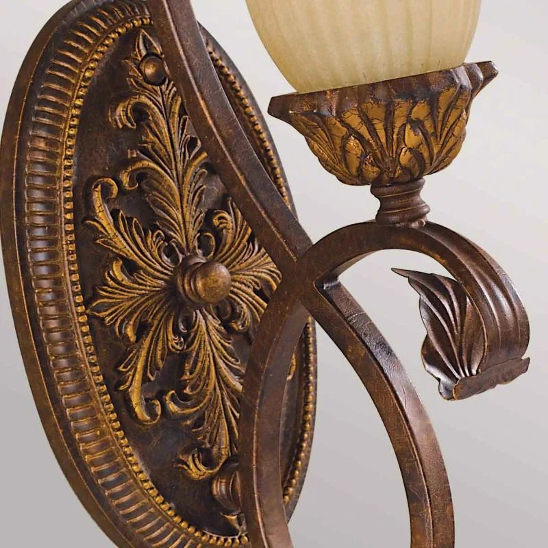 Feiss LED Wandlamp Sonoma Valley | 1X E27 Max 60W | Aged Tortoise Shell