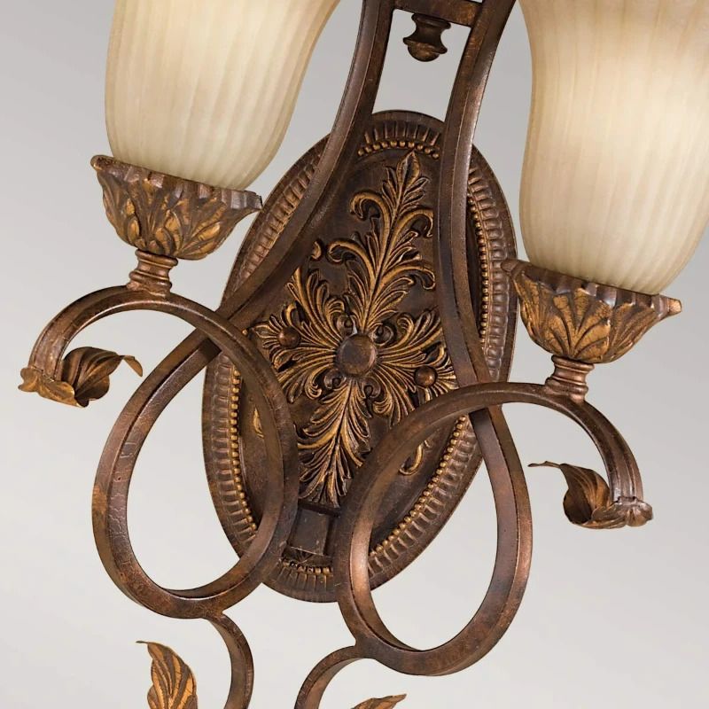 Feiss LED Wandlamp Sonoma Valley | 2X E27 Max 60W | Aged Tortoise Shell