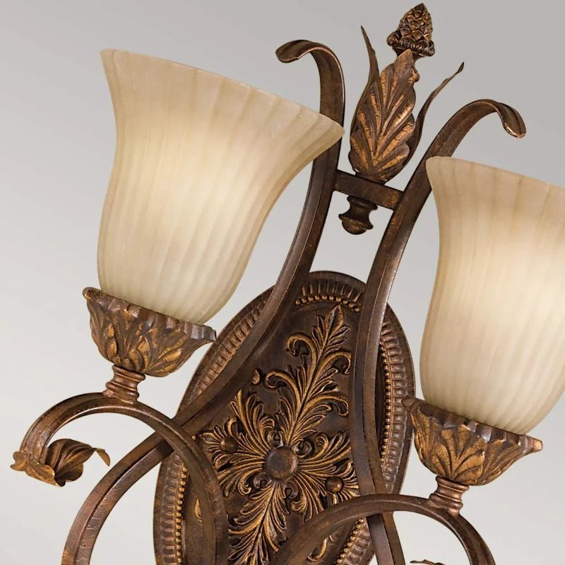 Feiss LED Wandlamp Sonoma Valley | 2X E27 Max 60W | Aged Tortoise Shell