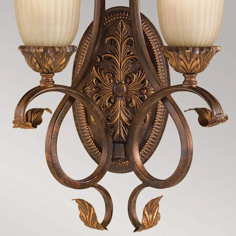 Feiss LED Wandlamp Sonoma Valley | 2X E27 Max 60W | Aged Tortoise Shell