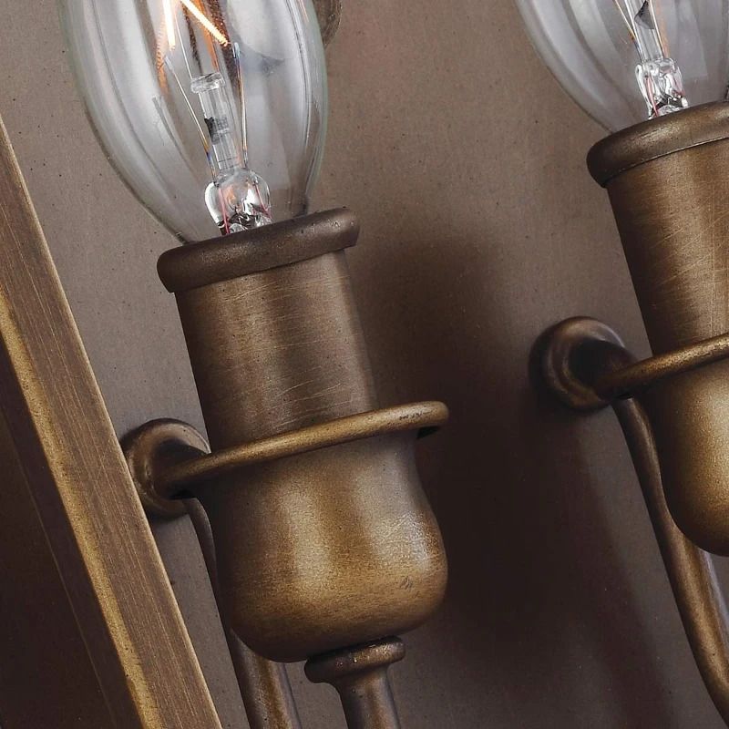 Feiss LED Wandlamp Yarmouth | 2X E14 Max 60W | Painted Aged Brass