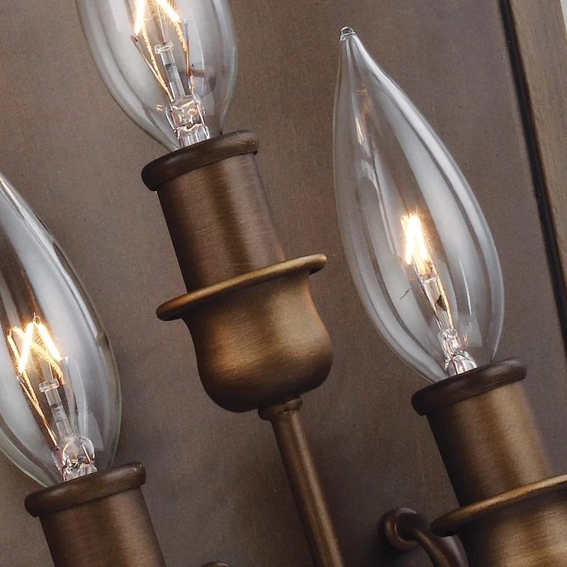Feiss LED Wandlamp Yarmouth | 3X E14 Max 60W | Painted Aged Brass