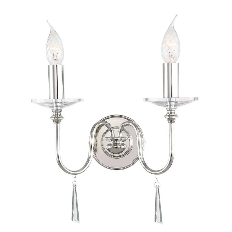 Elstead Lighting LED Wandlamp Finsbury Park | 2X E14 Max 60W | Polished Nickel