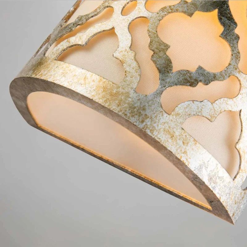 Gilded Nola LED Wandlamp Arabella | 1X E27 Max 60W | Distressed Gold, Ivory Shade