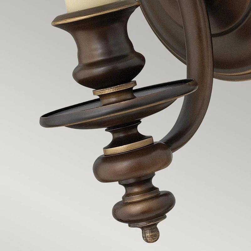 Hinkley LED Wandlamp Dunhill | 1X E14 Max 60W | Royal Bronze