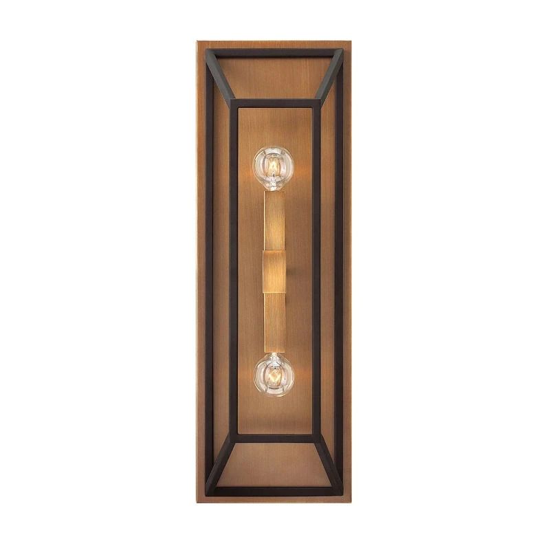Hinkley LED Wandlamp Fulton | 2X E14 Max 60W | Bronze and Brass