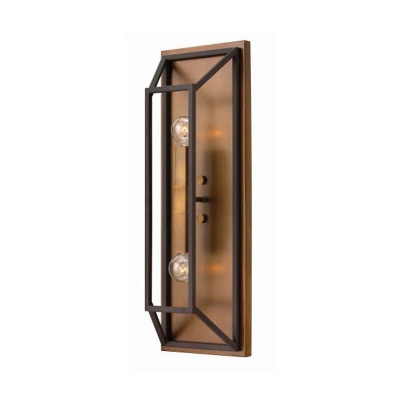 Hinkley LED Wandlamp Fulton | 2X E14 Max 60W | Bronze and Brass