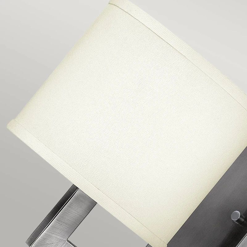 Hinkley LED Wandlamp Hampton | 1X E27 Max 60W | Antique Nickel, Ivory Shade