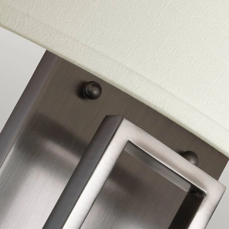 Hinkley LED Wandlamp Hampton | 2X E14 Max 40W | Antique Nickel, Ivory Shades