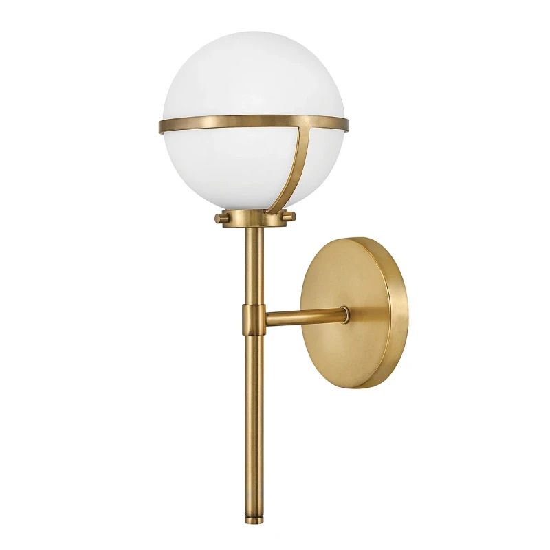 Hinkley LED Badkamerarmatuur Hollis | 1X E14 Max 40W | IP44 | Heritage Brass