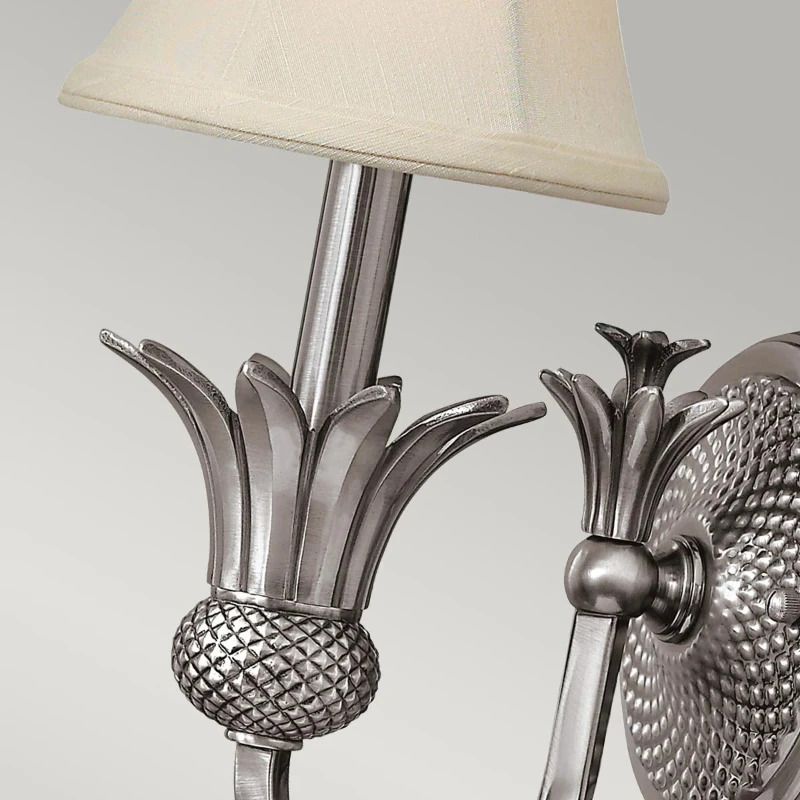 Hinkley LED Wandlamp Plantation | 1X E14 Max 40W | Polished Antique Nickel