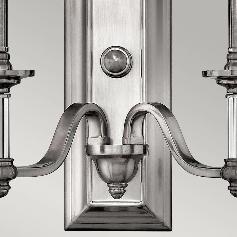 Hinkley LED Wandlamp Sussex | 2X E14 Max 40W | Brushed Nickel