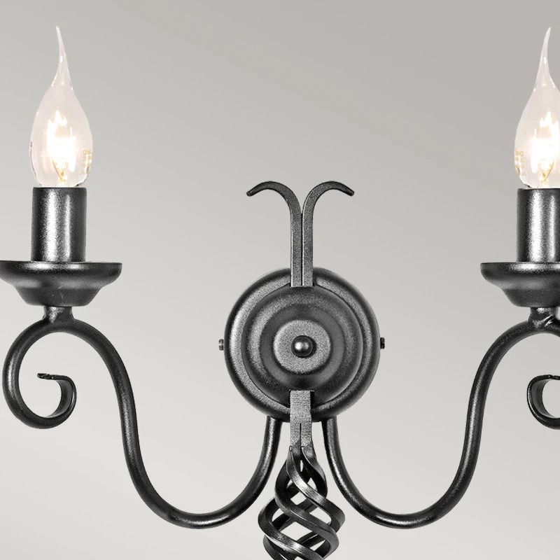Elstead Lighting LED Wandlamp Harlech | 2X E14 Max 60W | Black