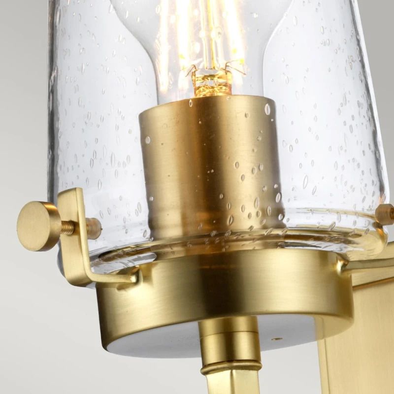 Kichler LED Badkamerarmatuur Alton | 1X E27 Max 40W | IP44 | Brushed Brass