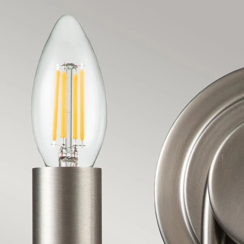 Kichler LED Wandlamp Capitol Hill | 2X E14 Max 40W | Brushed Nickel