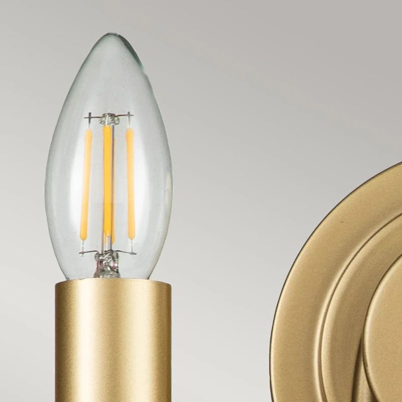 Kichler LED Wandlamp Capitol Hill | 2X E14 Max 40W | Painted Natural Brass