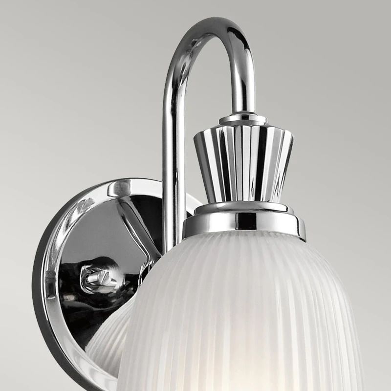 Kichler LED Badkamerarmatuur Cora | 3W 3000K 300Lm 830 | IP44 | Dimbaar | Polished Chrome