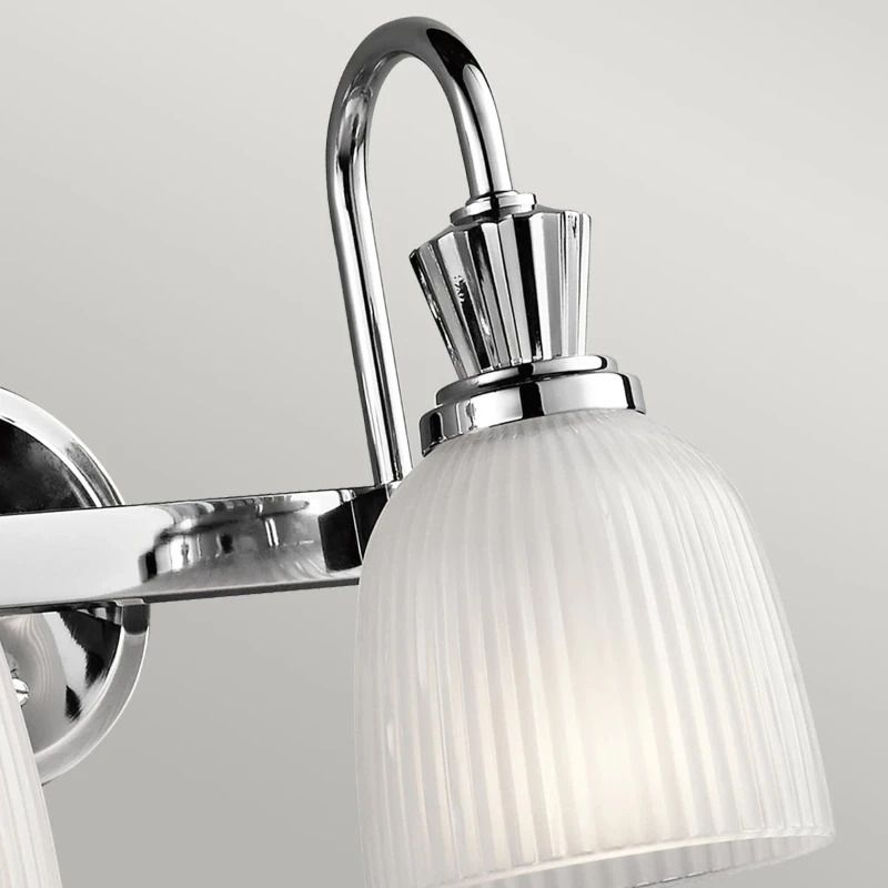 Kichler LED Badkamerarmatuur Cora | 3W 3000K 300Lm 830 | IP44 | Dimbaar | Polished Chrome