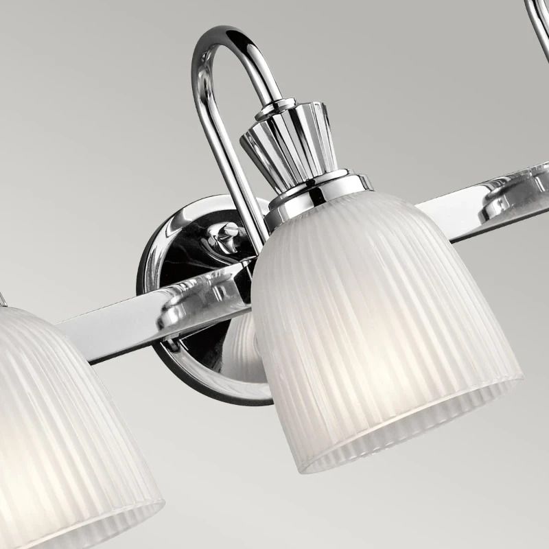 Kichler LED Badkamerarmatuur Cora | 3W 3000K 300Lm 830 | IP44 | Dimbaar | Polished Chrome