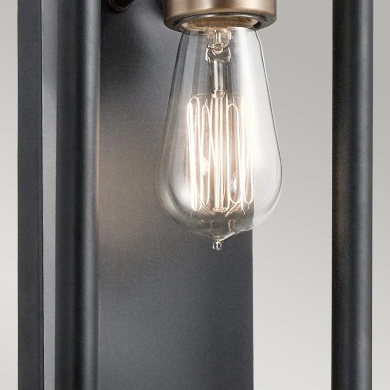 Kichler LED Wandlamp Imahn | 1X E27 Max 60W | Black and Natural Brass