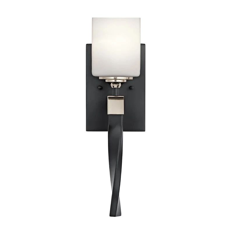 Kichler LED Wandlamp Marette | 3W 3000K 300Lm 830 | IP44 | Black and Nickel