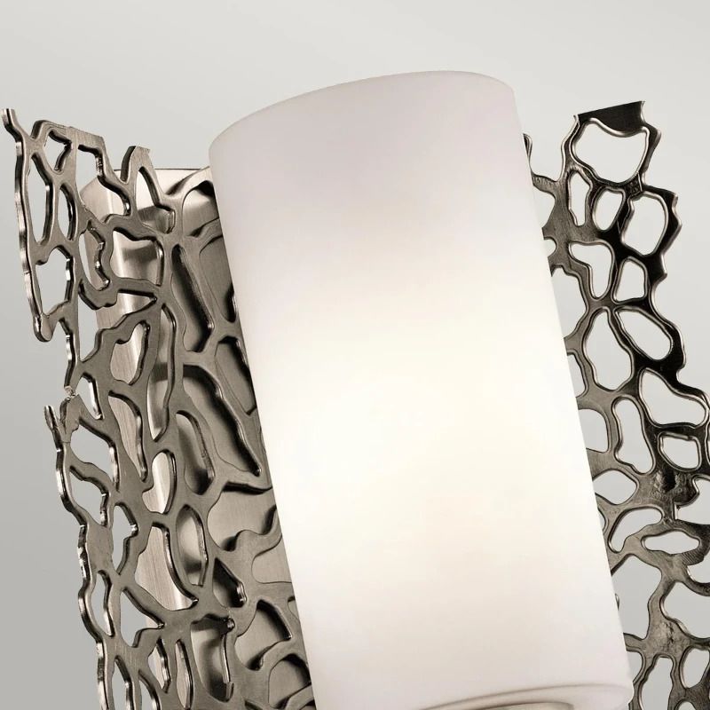 Kichler LED Wandlamp Silver Coral | 1X E27 Max 60W | Classic Pewter