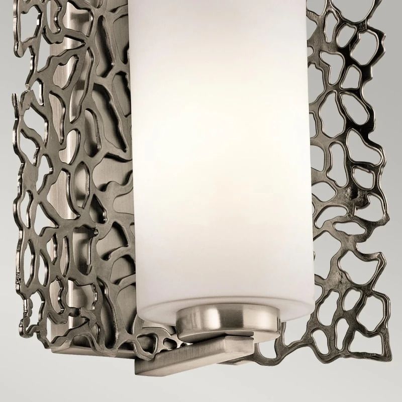 Kichler LED Wandlamp Silver Coral | 1X E27 Max 60W | Classic Pewter