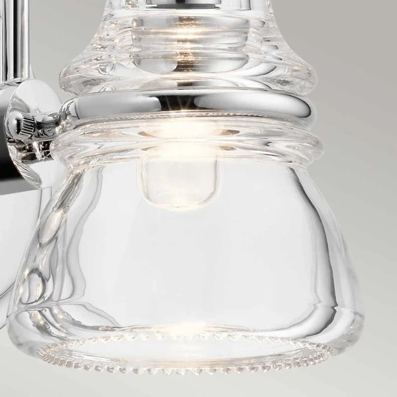 Kichler LED Badkamerarmatuur Talland | 3W 3000K 300Lm 830 | IP44 | Dimbaar | Polished Chrome