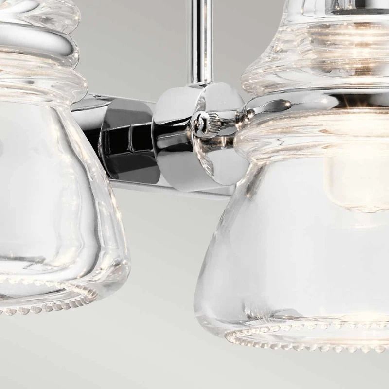 Kichler LED Badkamerarmatuur Talland | 3W 3000K 300Lm 830 | IP44 | Dimbaar | Polished Chrome