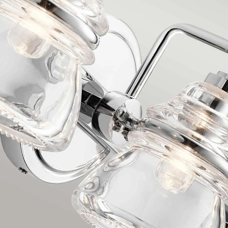 Kichler LED Badkamerarmatuur Talland | 3W 3000K 300Lm 830 | IP44 | Dimbaar | Polished Chrome