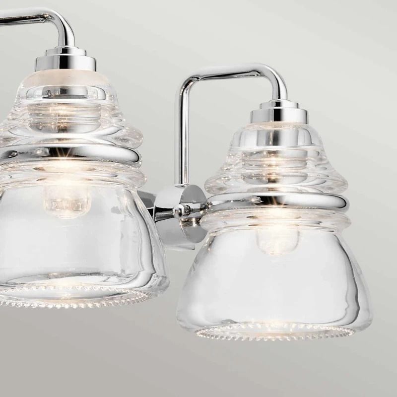 Kichler LED Badkamerarmatuur Talland | 3W 3000K 300Lm 830 | IP44 | Dimbaar | Polished Chrome